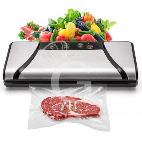 Envasadora al vacío automática de plástico ABS y de acero inoxidable barra de sellado 325 mm L 370 mm x P 150 mm x A 750 mm Envasadora al vacío automática de plástico ABS y de acero inoxidable barra de sellado 325 mm L 370 mm x P 150 mm x A 750 mm