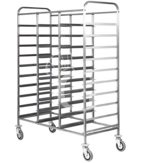 Carro bandejero de acero inoxidable para 30 bandejas GN1/1 - L 1100 mm x P 620 mm x A 1750 mm