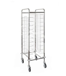 Carro para bandejas de autoservicio universal para 11 bandejas de dimensiones máximas 395 mm x 595 mm
