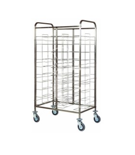 Carro para bandejas de autoservicio universal para 22 bandejas de dimensiones máximas 395 mm x 595 mm
