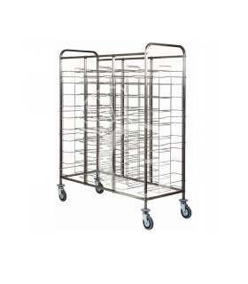 Carro para bandejas de autoservicio universal para 33 bandejas de dimensiones máximas 395 mm x 595 mm