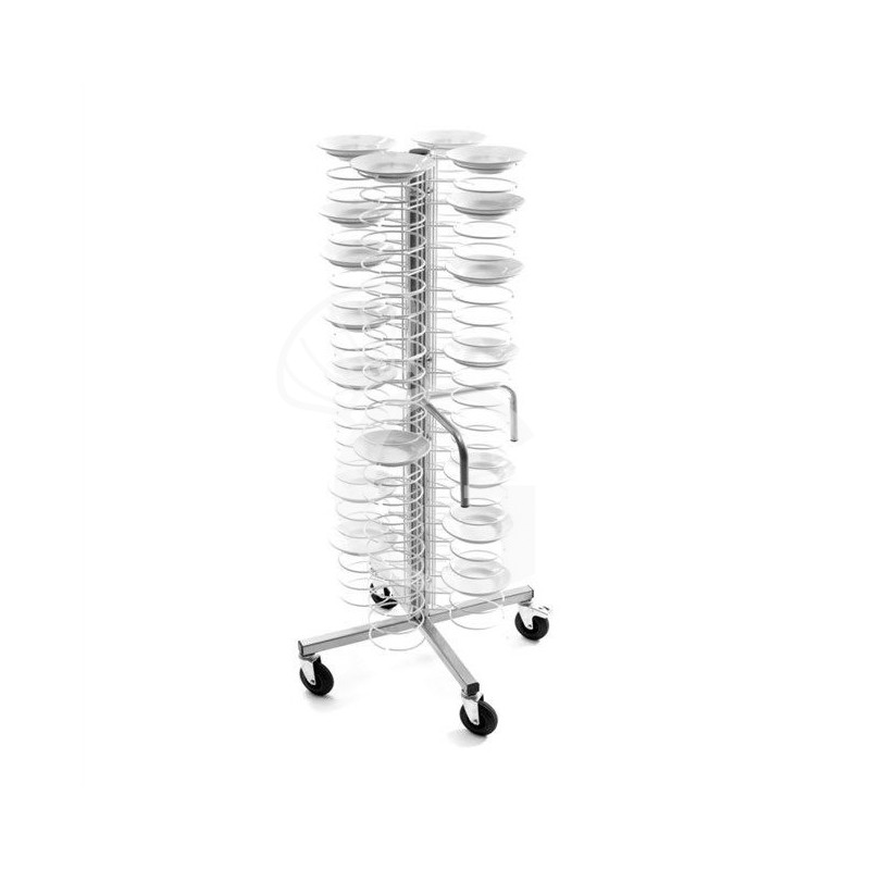 Carro portaplatos con ruedas y rejillas cromadas para 96 platos 250/310 L 700 mm x P 700 mm x A 1730 mm