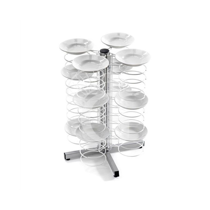 Carro portaplatos de sobremesa con rejilla cromada para 48 platos 180/230 L 600 mm x P 600 mm x A 830 mm