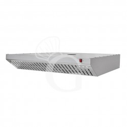 Campana extractora de acero inoxidable para horno pizza - L 1000 mm x P 1355 mm x A 120 mm