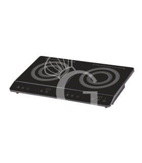 Placa de inducción 2 zonas de cocción L 610 mm x P 370 mm x H 56 mm 1,8 KW + 1,7 KW