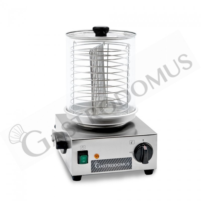 Máquina de perritos calientes con 800 W de potencia y dimensiones L 350 mm x P 350 mm x A 440 mm