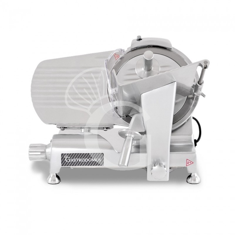 Cortadora de fiambre por gravedad semiautomática con asas de aluminio diámetro cuchilla 250 mm - Monofásica