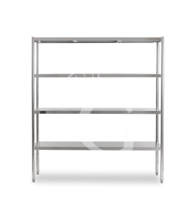 Estantería de pie de acero inoxidable 4 estantes L 1600 x P 400 x A 1800 mm
