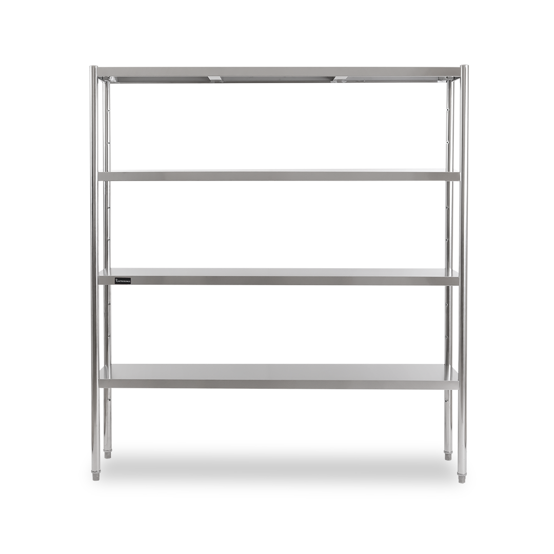 Estantería de pie de acero inoxidable 4 estantes L 1600 x P 400 x A 1800 mm