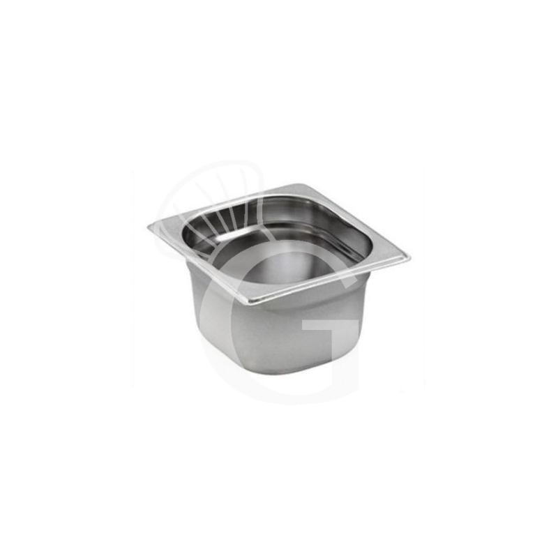 Cubeta de acero inoxidable GN1/9 L 176 mm x P 108 mm x A 100 mm