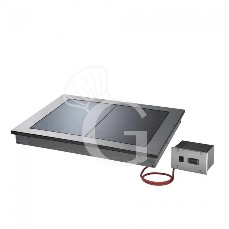 Placa de vidrio caliente empotrable - dimensiones L 810 x P 640 x A 85 mm