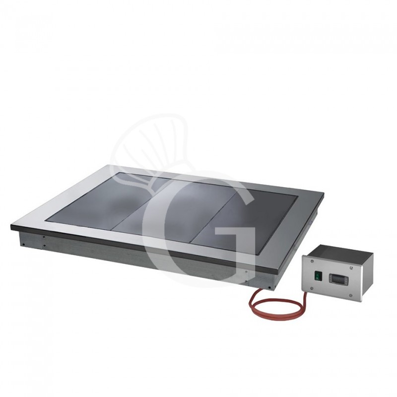 Placa de vidrio caliente empotrable - dimensiones L 1135 x P 640 x A 85 mm