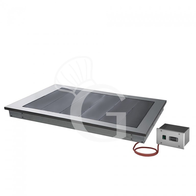 Placa de vidrio caliente empotrable - dimensiones L 2110 x P 640 x A 85 mm