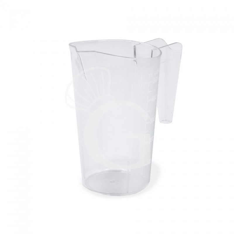 Vaso medidor de policarbonato apilable con capacidad de 0,5 L
