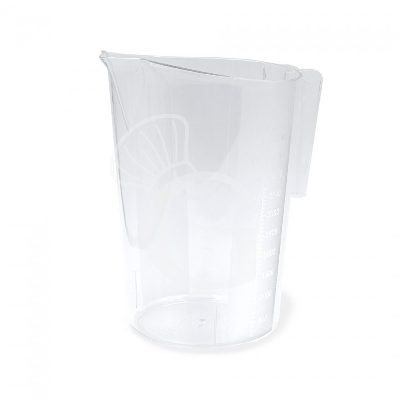 Vaso medidor de policarbonato apilable con capacidad de 5 L