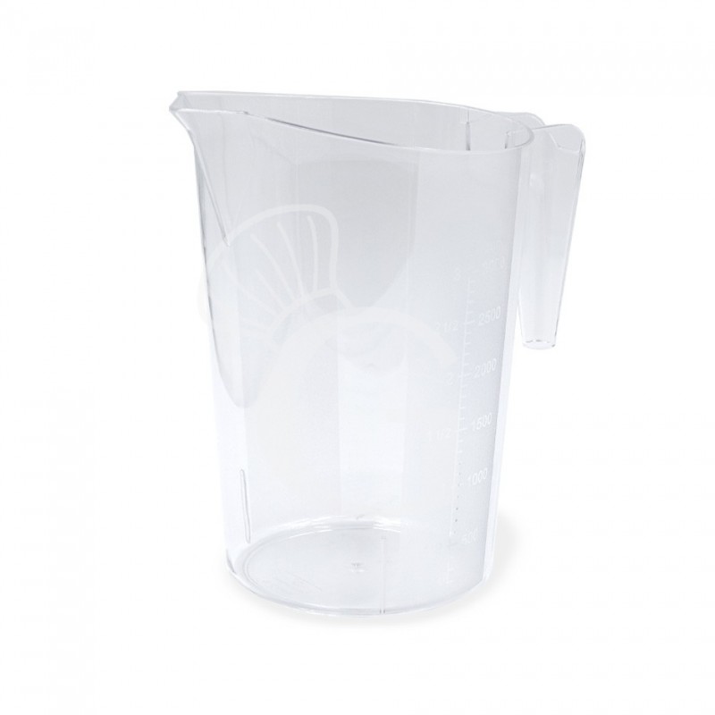 Vaso medidor de policarbonato apilable con capacidad de 3 L