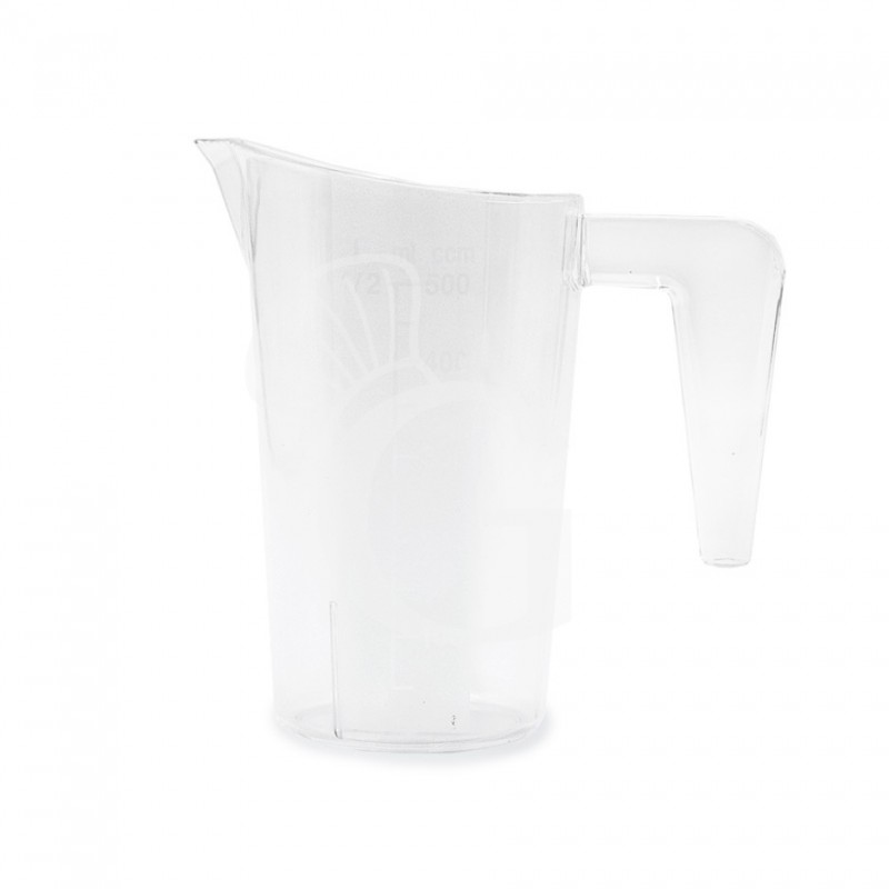 Vaso medidor de policarbonato apilable con capacidad de 0,5 L