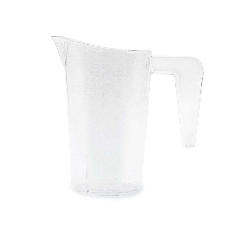 Vaso medidor de policarbonato apilable con capacidad de 0,5 L