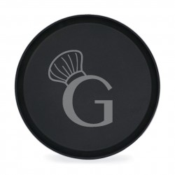 Bandeja redonda antideslizante de fibra de vidrio color negro - Ø 280 mm