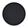 Bandeja redonda  antideslizante de fibra de vidrio color negro - Ø 400 mm