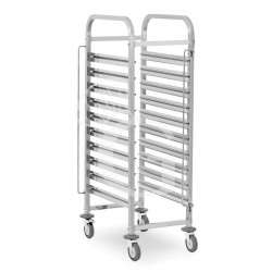 Carro bandejero para 10 bandejas GN1/1 - L 385 mm x P 555 mm x A 1290 mm