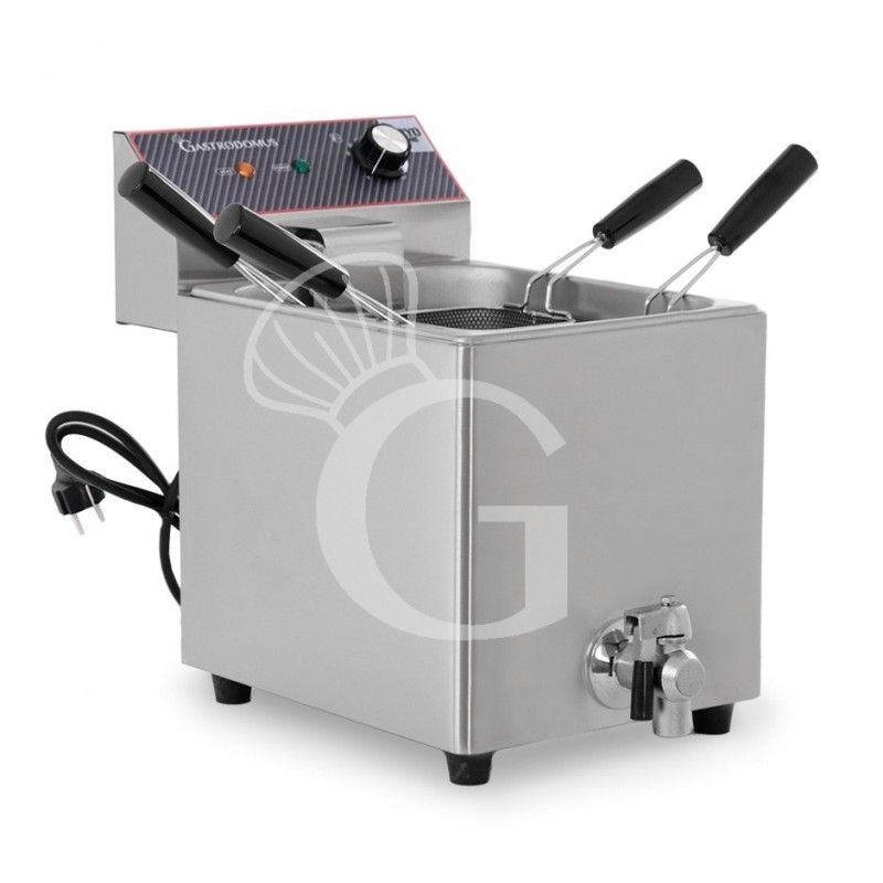 Cocedor de pasta eléctrico de sobremesa 1 cuba con 4 cestas incluidas - capacidad 8 LT