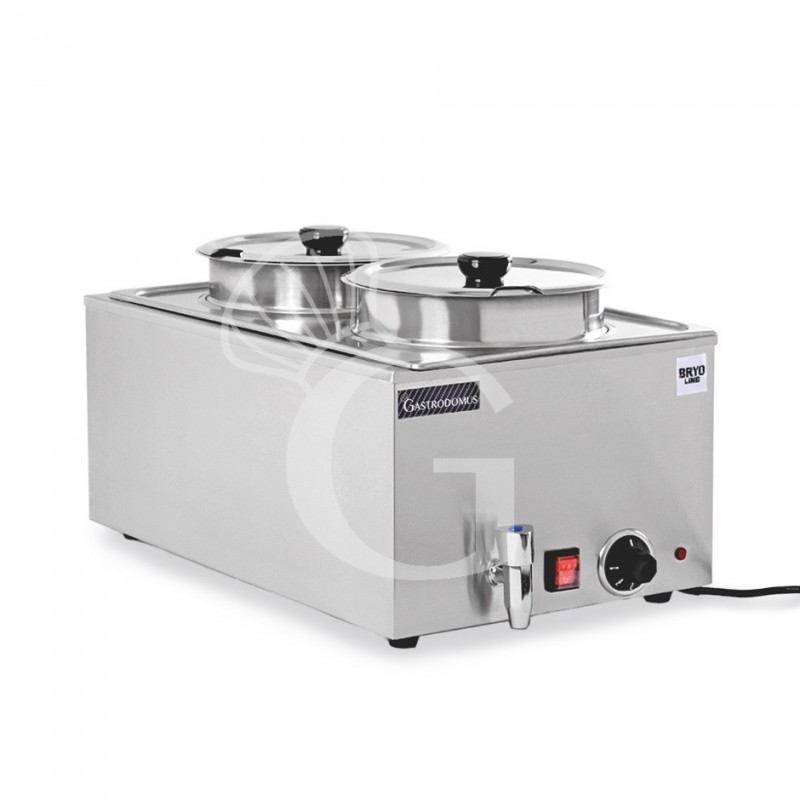 Baño María eléctrico 2 cubetas, 7 L cada una - 1200 W L 335 mm x P 535 mm x A 320 mm