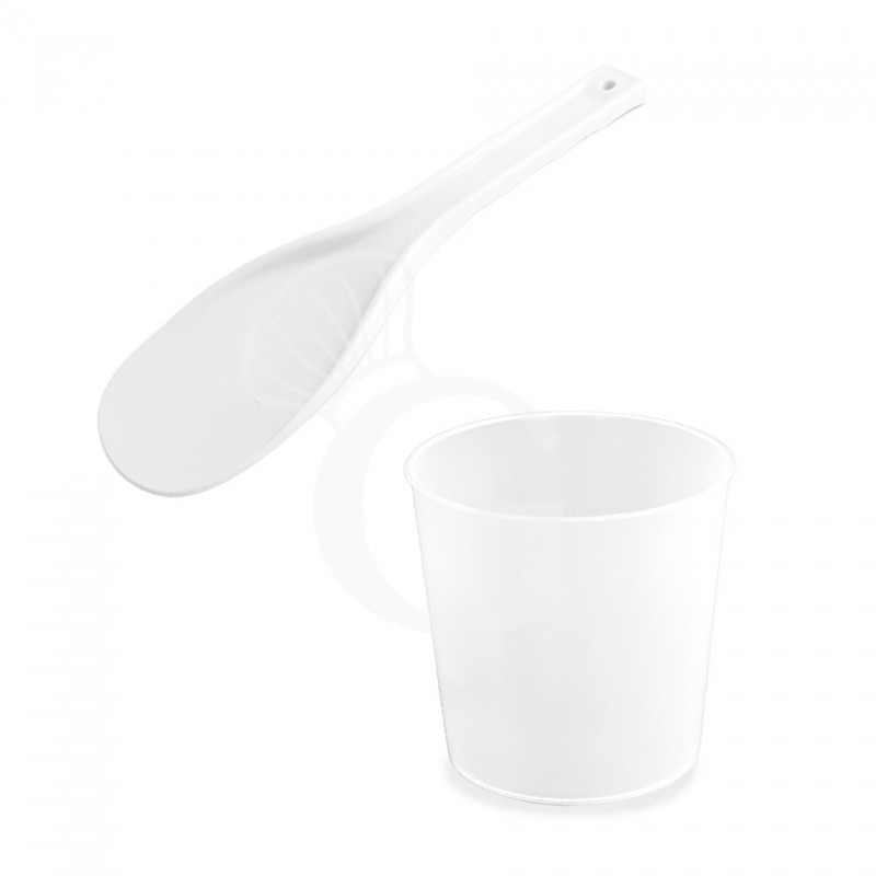 cuchara y vaso medidor