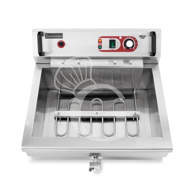 Freidora eléctrica de sobremesa 1 cuba de 30 LT con control de temperatura, 4800 W, Monofásica