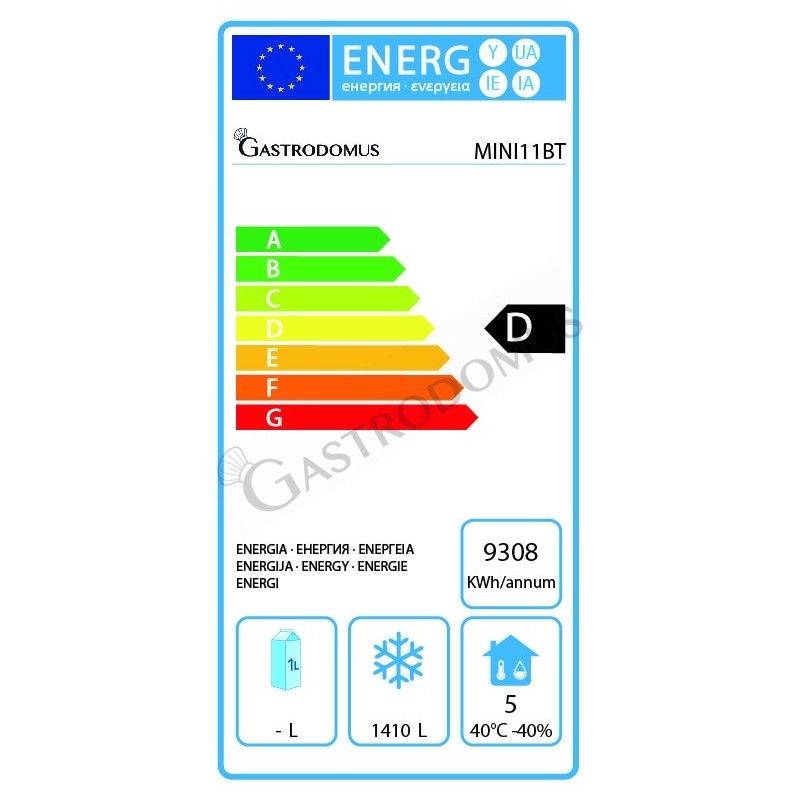 Mini cámara Frigorífica ventilada con temperatura -18°C/-22°C en chapa prepintada blanca
