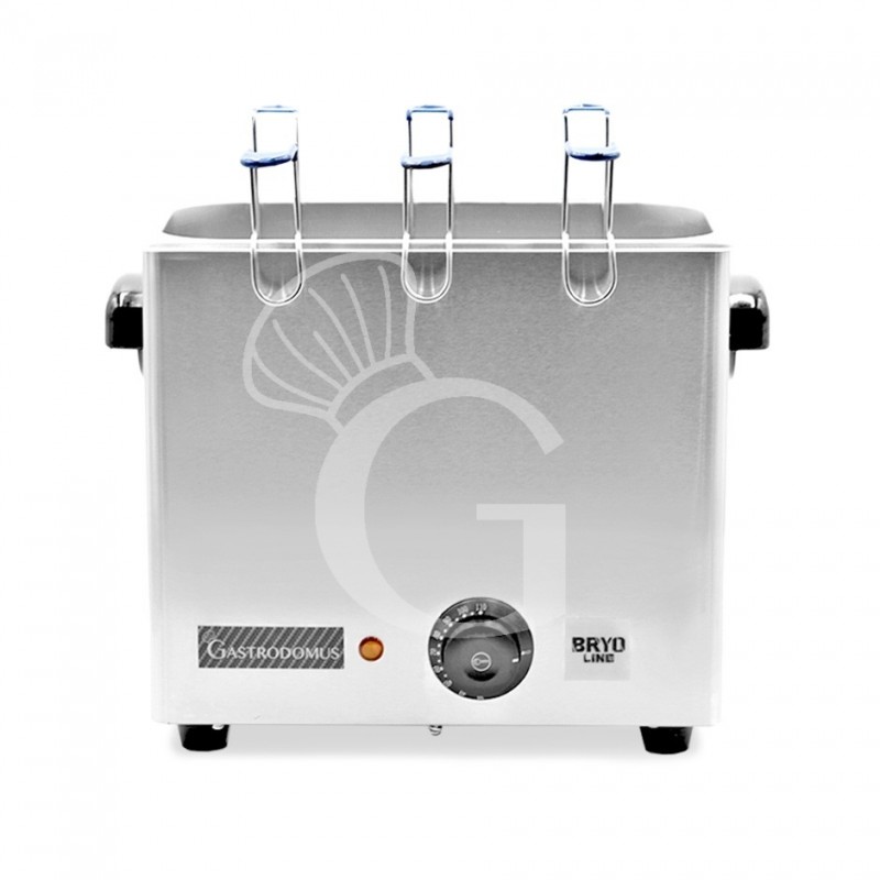 Cocedor de huevos eléctrico de acero inoxidable con capacidad para 6 cestas L 360 mm x P 190 mm x A 340 mm - 2.6 KW