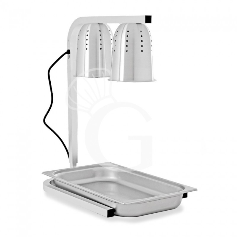 Lámpara doble caliente para fritos-dimensiones L 550 x P 360 x H 660 mm