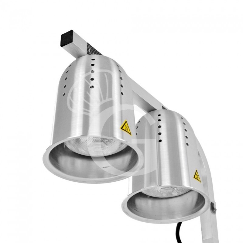 Lámpara doble caliente para fritos-dimensiones L 550 x P 360 x H 660 mm