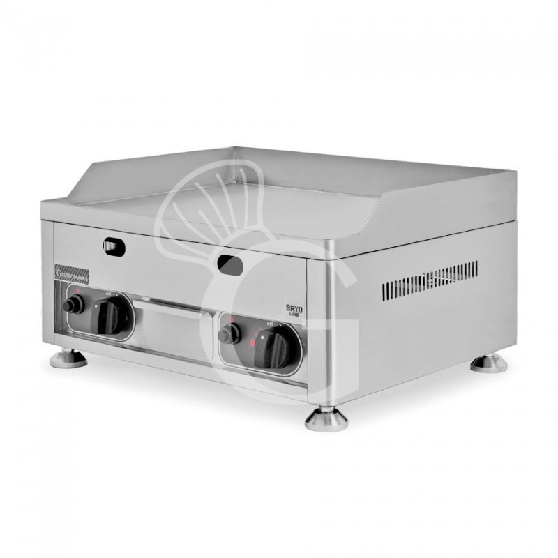 Fry Top de gas de sobremesa placa lisa L 600 mm x P 570 mm x A 320 mm