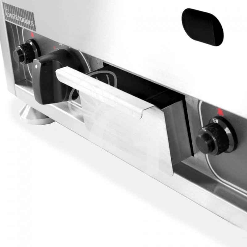 Fry Top de gas de sobremesa placa lisa y acanalada L 600 mm x P 570 mm x A 320 mm