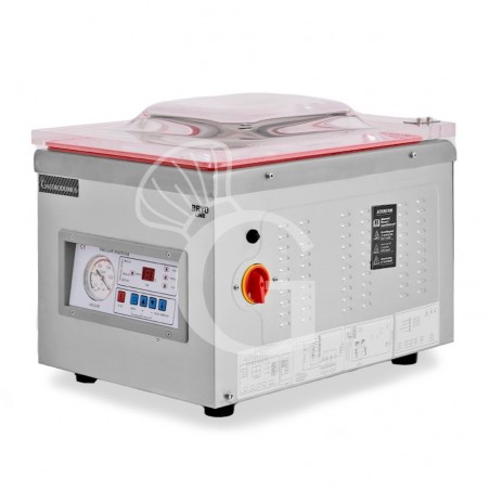 Envasadora al vacío de acero inoxidable barra de sellado 260 mm L 330 mm x P 483 mm x A 380 mm Envasadora al vacío de acero inoxidable barra de sellado 260 mm L 330 mm x P 483 mm x A 380 mm