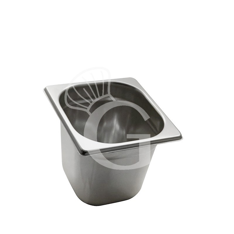 Cubeta de acero inoxidable GN1/6 L 176 mm x P 162 mm x A 150 mm