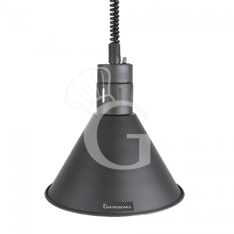 Lámpara de calentamiento negra diámetro 270 mm luz blanca