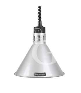 Lámpara de calentamiento de color plata, diámetro 270 mm - luz blanca