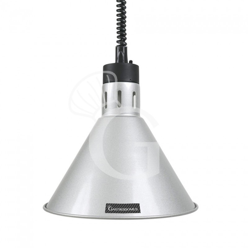 Lámpara de calentamiento de color plata, diámetro 270 mm - luz blanca