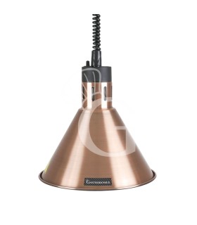 Lámpara de calentamiento color cobre diámetro 270 mm luz blanca