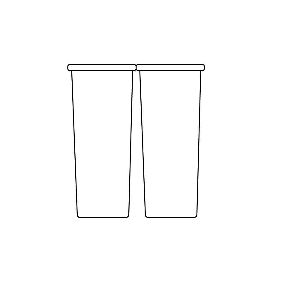 Separador de basura con 2 cajones de 35 L cada uno