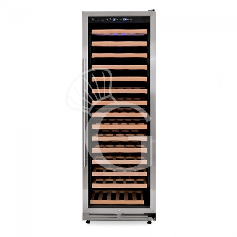 Vinoteca empotrable ventilada puerta de acero inoxidable 420 LT 15 estantes 155 botellas +5°C/+22°C