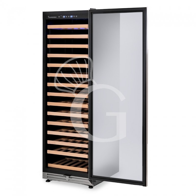 Vinoteca empotrable ventilada puerta de acero inoxidable 420 LT 15 estantes 155 botellas +5°C/+22°C