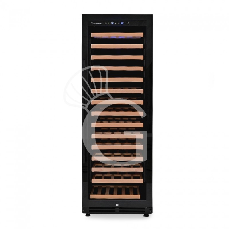 Vinoteca integrable ventilada 420 LT 15 estantes capacidad 155 botellas temperatura +5°C/+22°C