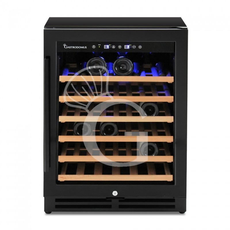 Vinoteca empotrable ventilada 150 LT 6 estantes 46 botellas +5°C/+22°C
