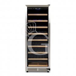 Vinoteca empotrable ventilada puerta de acero inoxidable 288 LT 9 estantes 97 botellas +5°C/+22°C