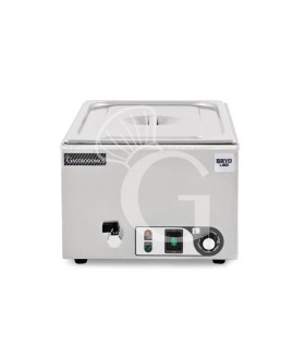 Baño María eléctrico 1 cuba GN 1/1 A 150 mm y tapa incluidos, L 335 mm x P 580 mm x A 250 mm