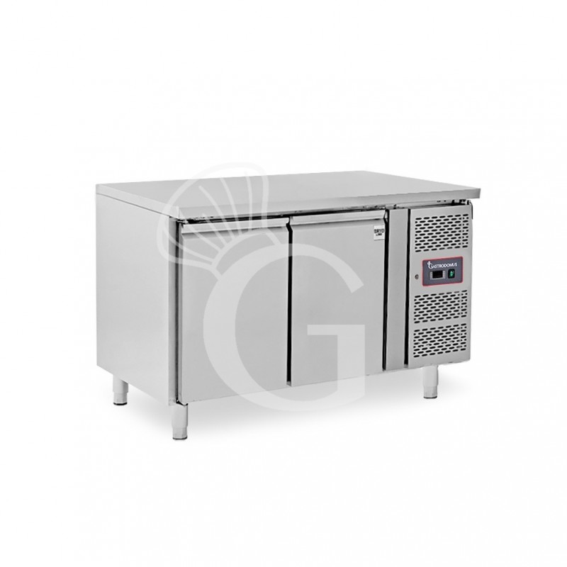 Mesa Refrigerada para pastelería 2 Puertas 600 X 400 mm De acero inoxidable -2°C/+8°C Clase de eficiencia energética E