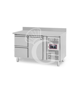 Mesa Refrigerada 2 cajones 1 puerta 700 mm -2°C/+8°C peto trasero